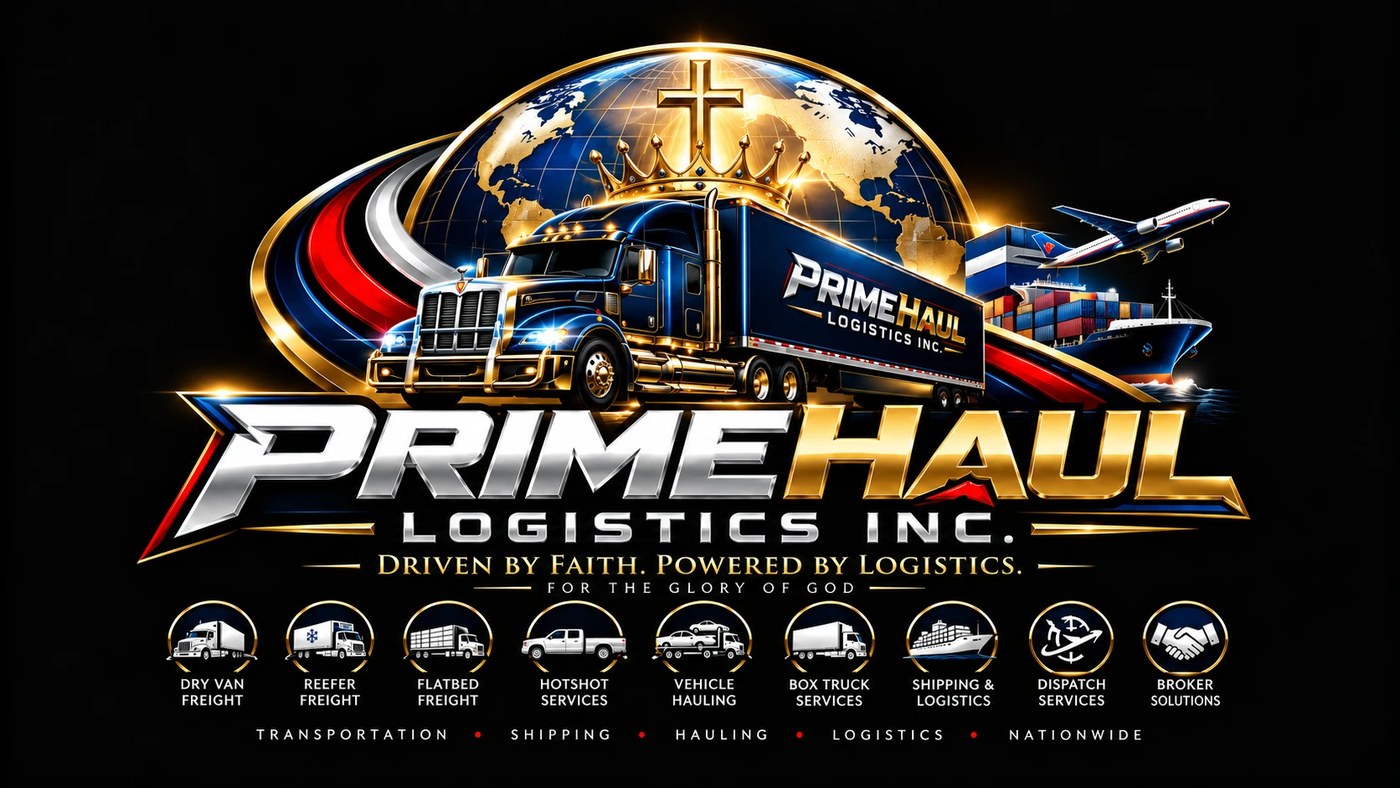 PrimeHaul Logistic — Transportation, Shipping, Hauling, Logistics. Driven by Faith. Powered by Logistics.